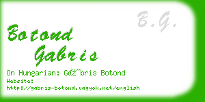 botond gabris business card